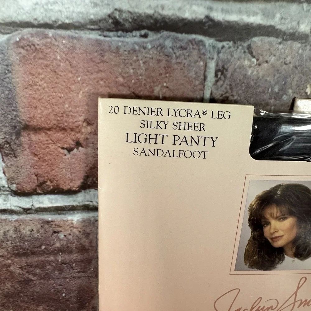 Jaclyn Smith Pantyhose Lot 2 Pairs Silky Sheer Off Black  Sz C Vintage USA Lycra